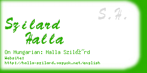 szilard halla business card